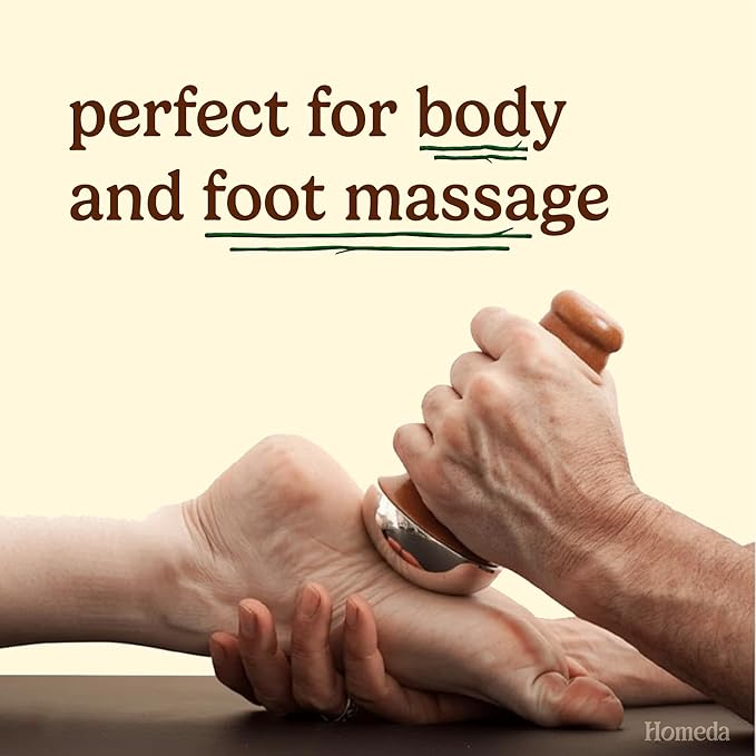 Kansa Wand Ayurveda Foot Massager - Pakistani Skincare Tool - Kansa Wand for Feet & Face Relazation, Wellness & Detox