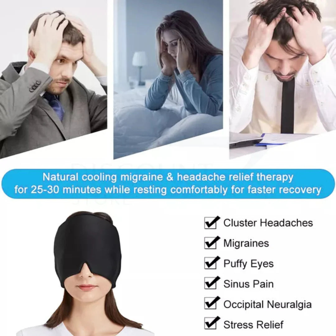 Migraine Relief Cap – Hot & Cold Therapy for Headache & Stress Relief