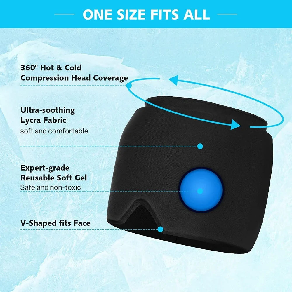 Migraine Relief Cap – Hot & Cold Therapy for Headache & Stress Relief